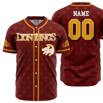 Personalized Simba Lion King V2 Disney Baseball Jersey