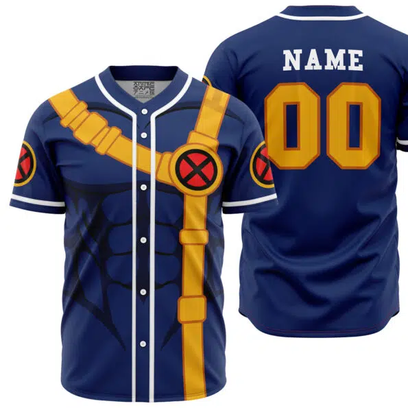 Personalized Cyclops X-Men Marvel Baseball Jersey | Anime Ape