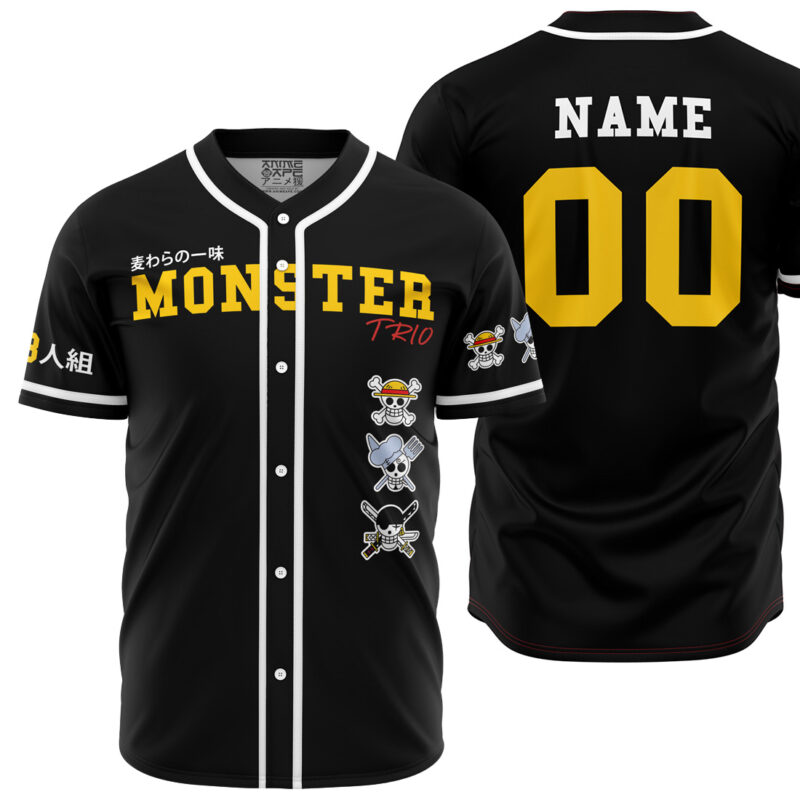 Personalized Monster Trio One Piece Baseball Jersey