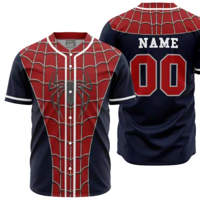 Personalized Spiderman Cosplay Marvel Baseball Jersey