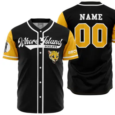 Personalized Whore Island Ocelots Archer V2 Baseball Jersey