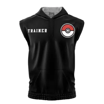 Poke League Champion Pokemon Sleeveless Hoodie