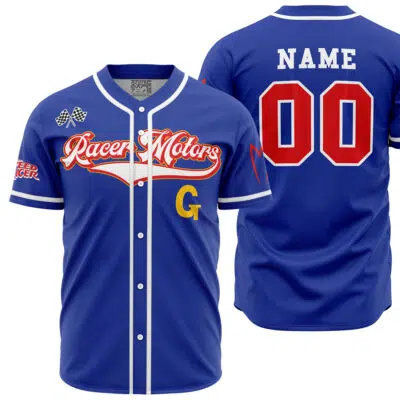 Personalized Racer Motors Speed Racer Baseball Jersey