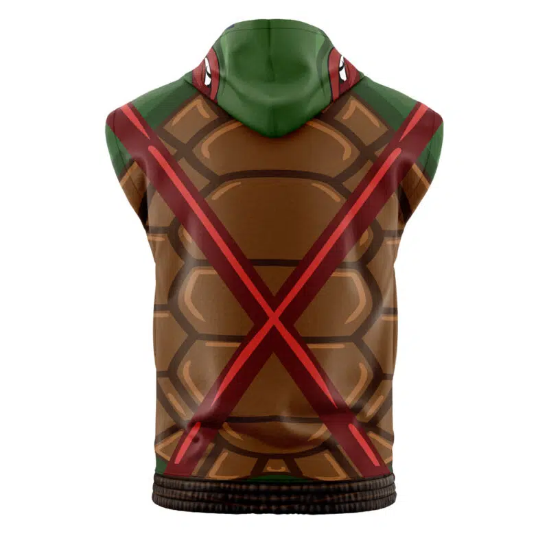 Raphael Teenage Mutant Ninja Turtles Sleeveless Hoodie - Image 2