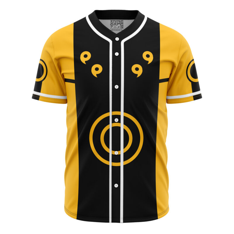 Personalized Sage of 6 Paths Shippuden Yellow Baseball Jersey - Image 2