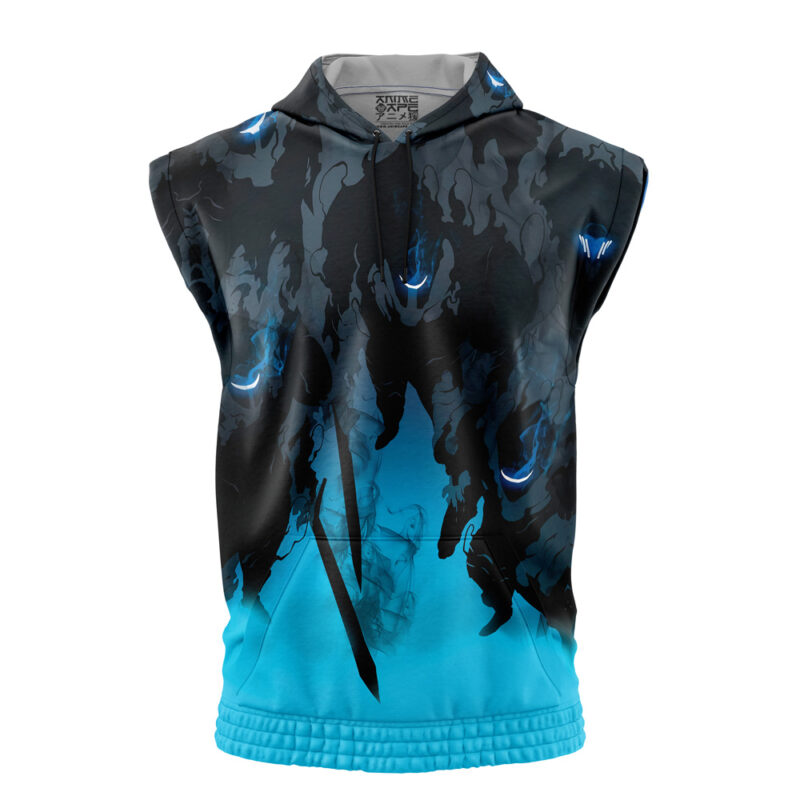 Shadow Monarch Solo Leveling Sleeveless Hoodie - Image 2