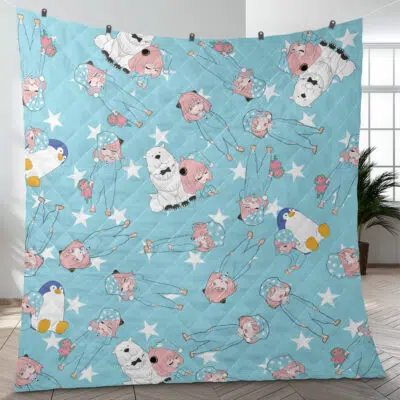 Sleepy Anya Forger Spy X Family Quilt Blanket