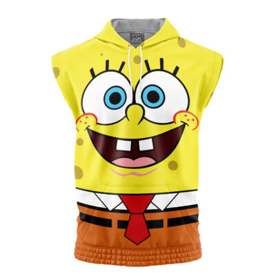 Spongebob Face Spongebob Squarepants Sleeveless Hoodie
