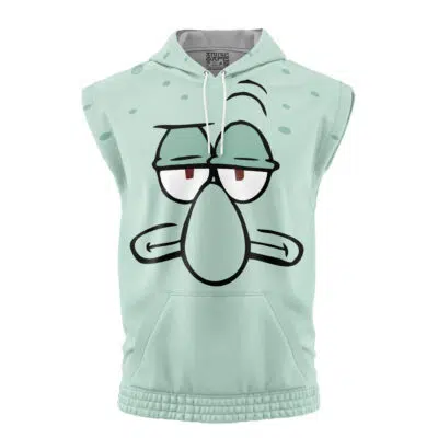 Squidward Face Spongebob Squarepants Sleeveless Hoodie