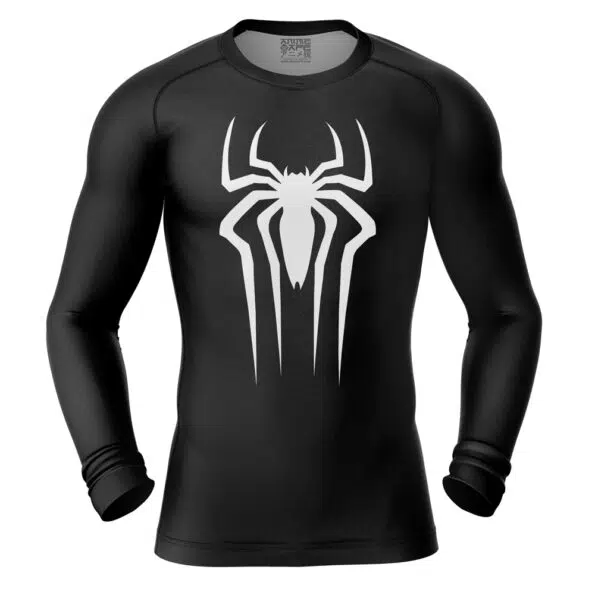 Symbiote Spiderman Marvel Long Sleeve Rash Guard Compression Shirt