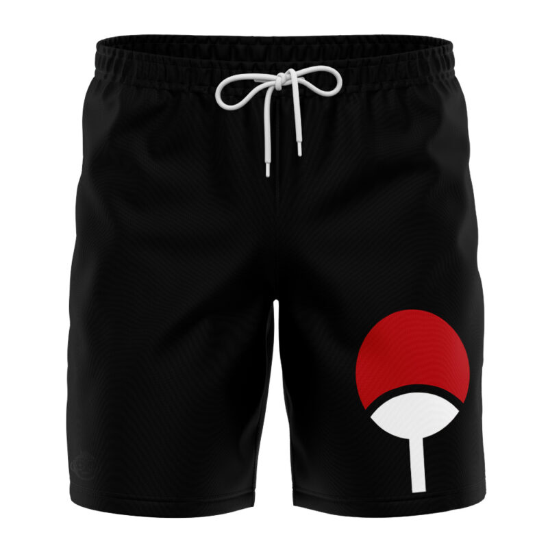 Uchiha Symbol Black Shippuden Board Shorts Swim Trunks
