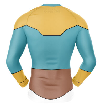 Viltrum Mark Emperor Costume Blue Invincible Long Sleeve Rash Guard Compression Shirt
