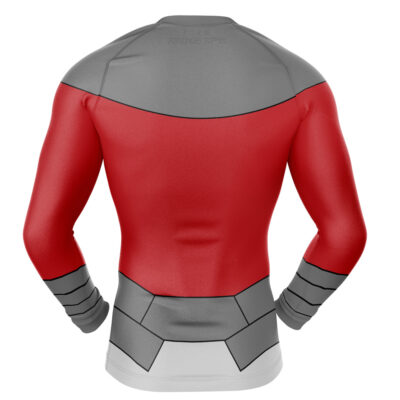 Viltrum Mark Emperor Costume Red Invincible Long Sleeve Rash Guard Compression Shirt