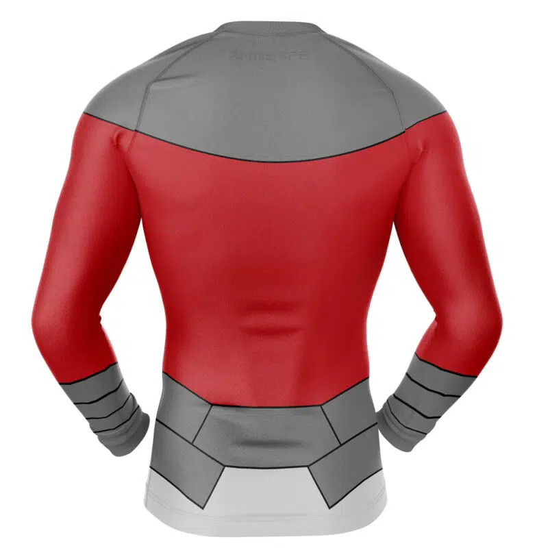 Viltrum Mark Emperor Costume Red Invincible Long Sleeve Rash Guard Compression Shirt