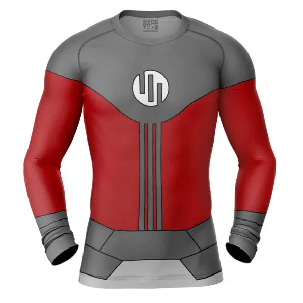 Viltrum Mark Emperor Costume Red Invincible Long Sleeve Rash Guard Compression Shirt