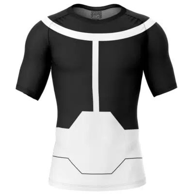Viltrumite Executioner Black and White Invincible Short Sleeve Rash Guard Compression Shirt