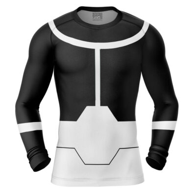 Viltrumite Executioner Black and White Invincible Long Sleeve Rash Guard Compression Shirt