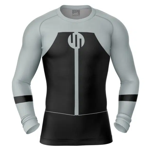 Viltrumite Grey Invincible Long Sleeve Rash Guard Compression Shirt