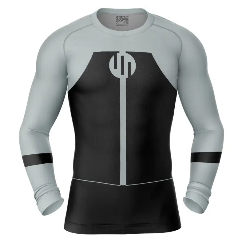 Viltrumite Grey Invincible Long Sleeve Rash Guard Compression Shirt
