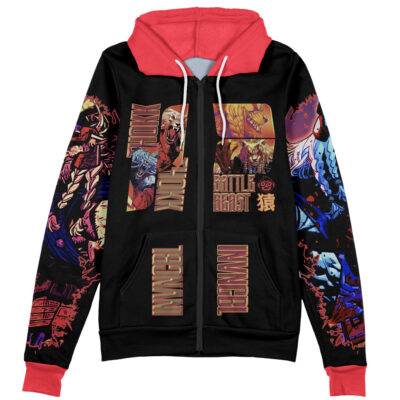 TWNのPunkyrebel Hoodie 全4色 Punk Streetwear Full Zip Rhinestone Hoodie