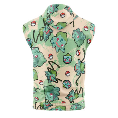 Bulbasaur Pattern Pokemon Sleeveless Hoodie