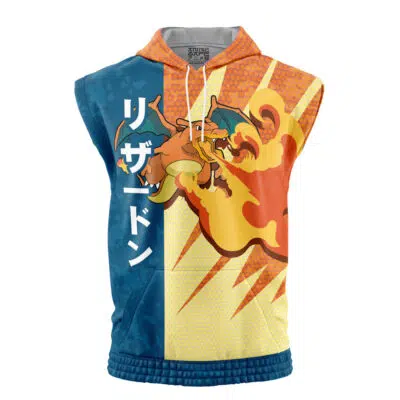 Charizard Attack Pokemon Sleeveless Hoodie