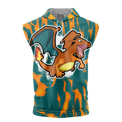 Charizard Trippy Pokemon Sleeveless Hoodie