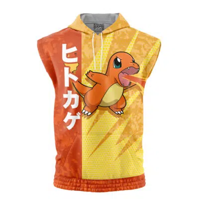 Charmander Attack Pokemon Sleeveless Hoodie