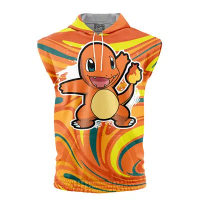 Charmander Trippy Pokemon Sleeveless Hoodie