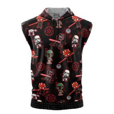 Chibi Sith Pattern Star Wars Sleeveless Hoodie