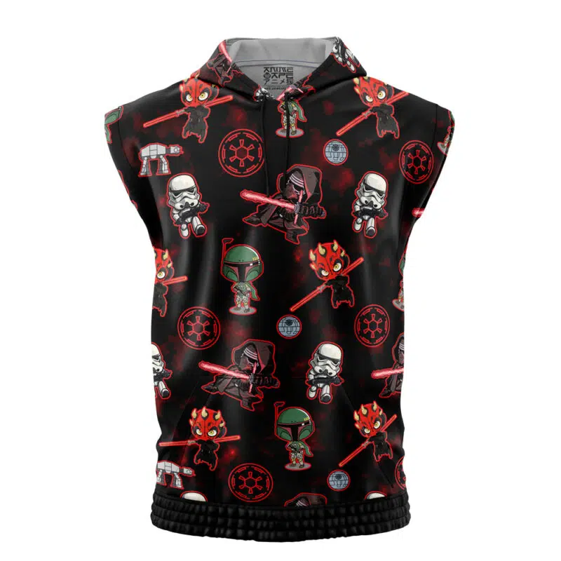 Chibi Sith Pattern Star Wars Sleeveless Hoodie