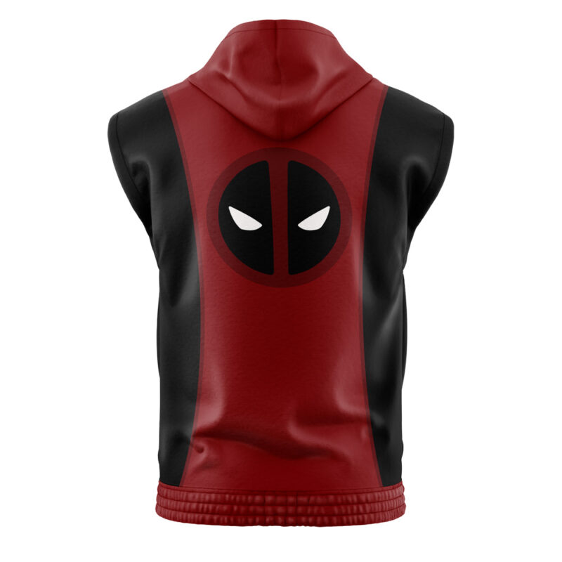 Deadpool Marvel Sleeveless Hoodie - Image 2