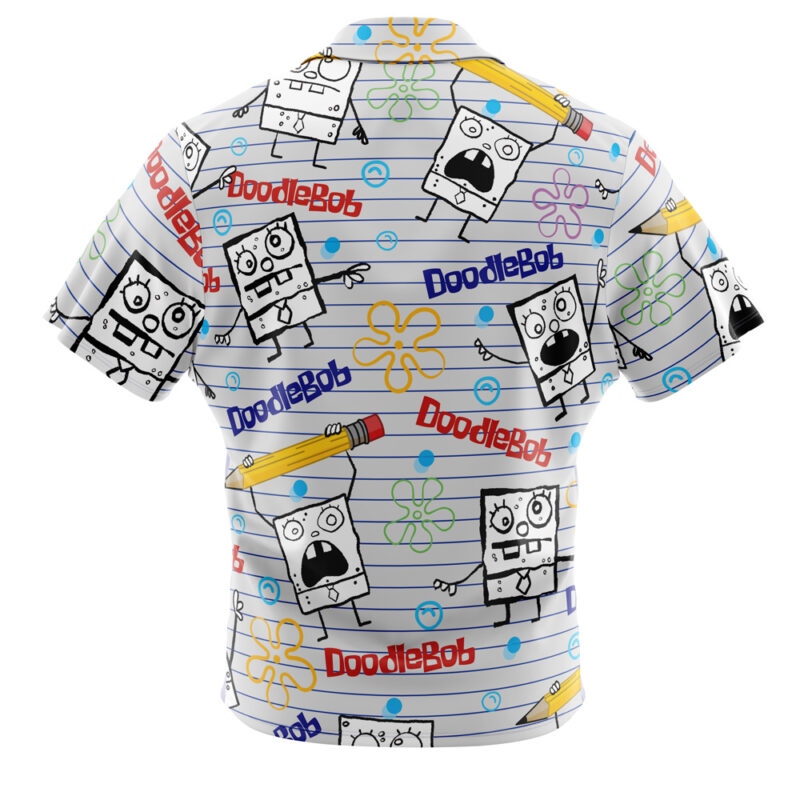 DoodleBob SpongeBob SquarePants Button Up Hawaiian Shirt - Image 2