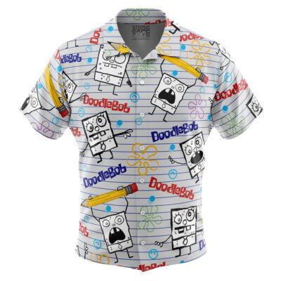 DoodleBob SpongeBob SquarePants Button Up Hawaiian Shirt