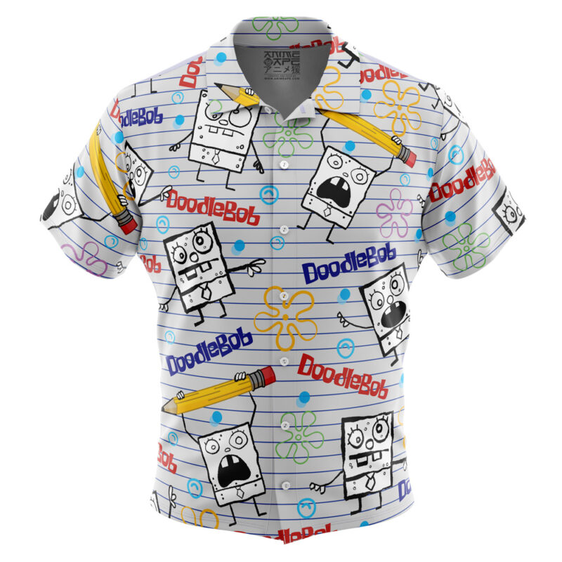 DoodleBob SpongeBob SquarePants Button Up Hawaiian Shirt