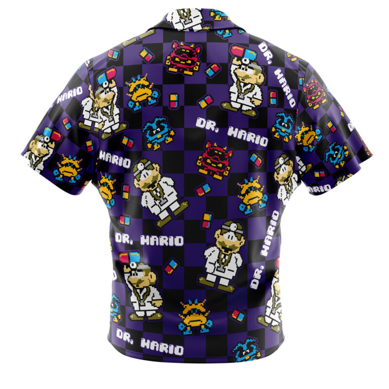 Dr. Mario Super Mario Bros Button Up Hawaiian Shirt - Image 2