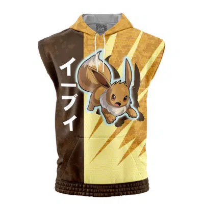 Eevee Attack Pokemon Sleeveless Hoodie
