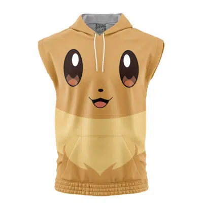 Eevee Face Pokemon Sleeveless Hoodie