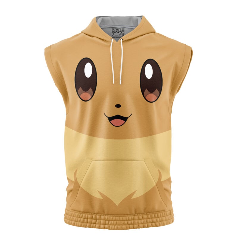 Eevee Face Pokemon Sleeveless Hoodie