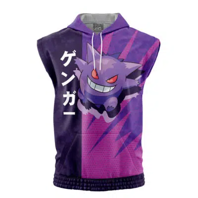 Gengar Attack Pokemon Sleeveless Hoodie