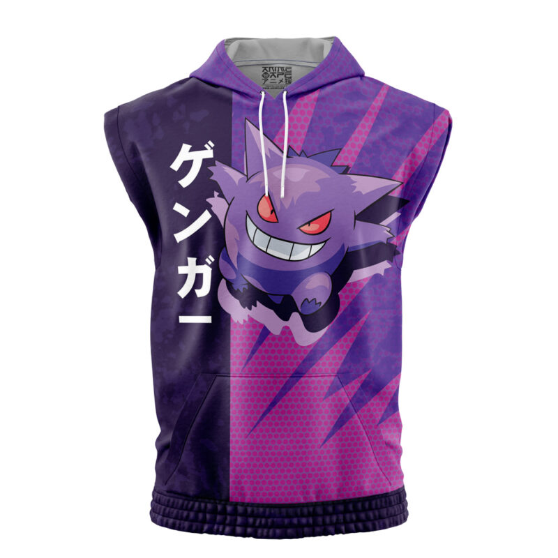 Gengar Attack Pokemon Sleeveless Hoodie