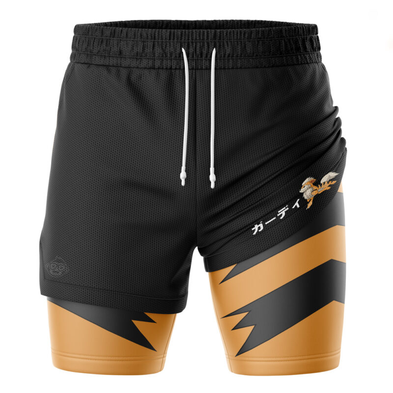 Growlithe Pokemon 2-in-1 Performance Shorts