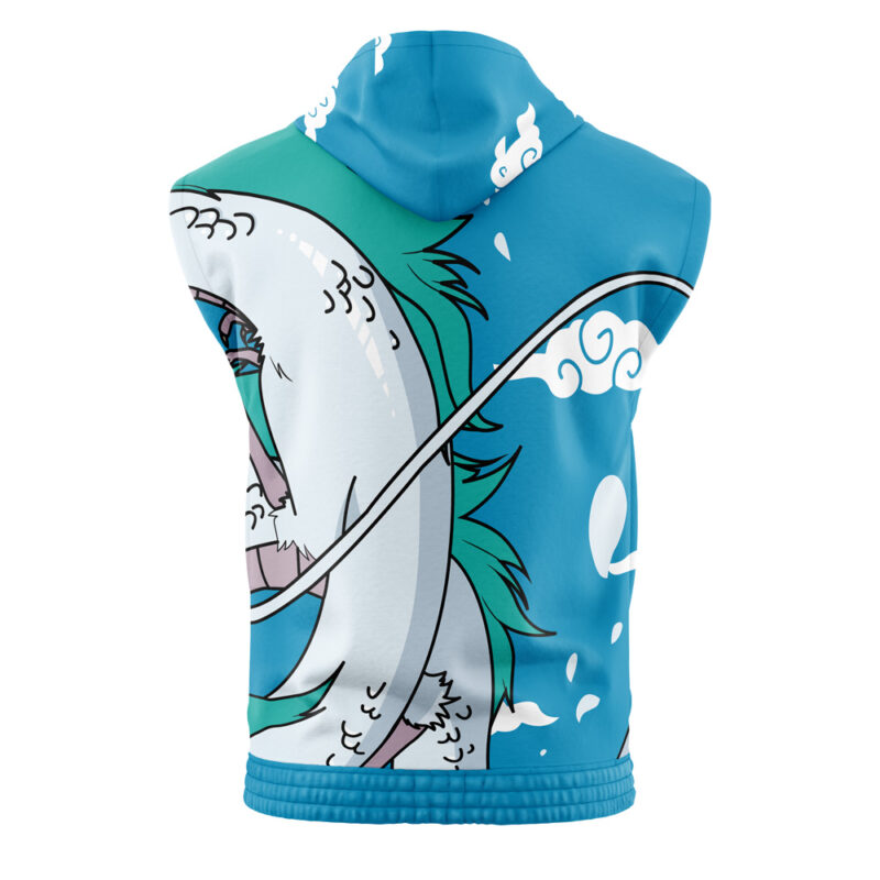 Haku Dragon Spirited Away Studio Ghibli Sleeveless Hoodie - Image 2
