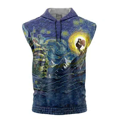 Howl’s Moving Castle Starry Night Studio Ghibli Sleeveless Hoodie