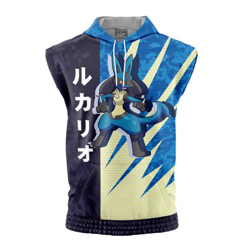 Lucario Attack Pokemon Sleeveless Hoodie