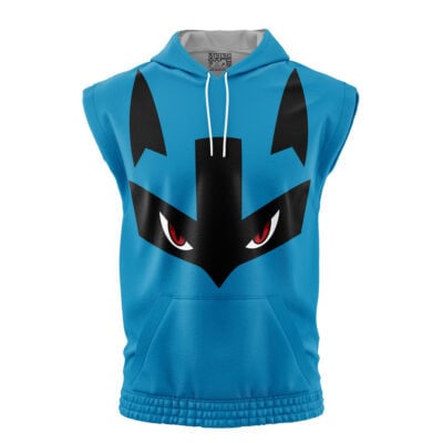 Lucario Face Pokemon Sleeveless Hoodie