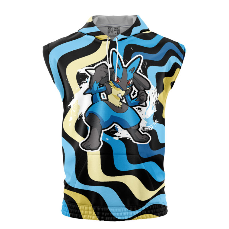 Lucario Trippy Pokemon Sleeveless Hoodie