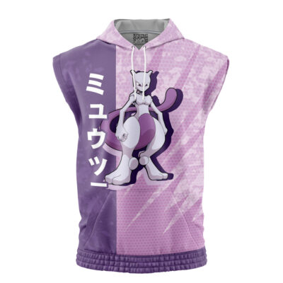 Mewtwo Attack Pokemon Sleeveless Hoodie