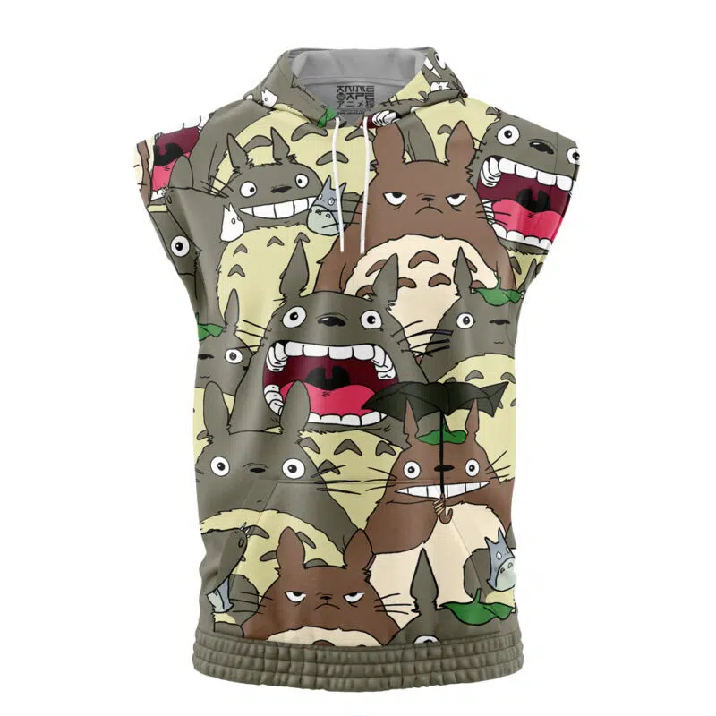 My Neighbor Totoro Pattern Studio Ghibli Sleeveless Hoodie
