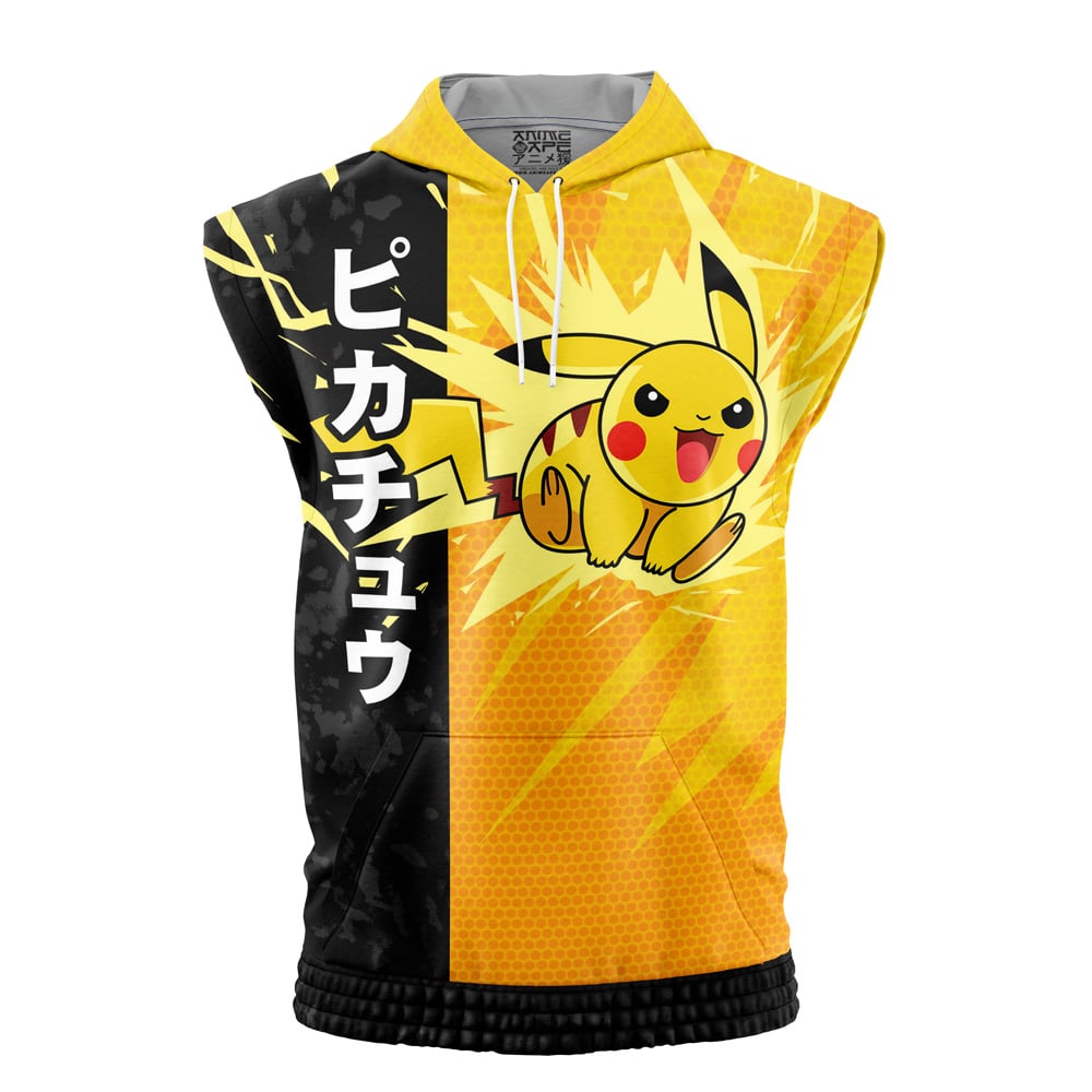 Pikachu Attack Pokemon Sleeveless Hoodie | Anime Ape
